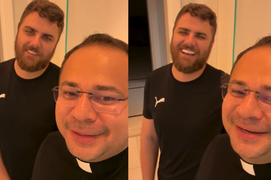 Padre Luiz Henrique passa tutorial de Pai Nosso ao Zé